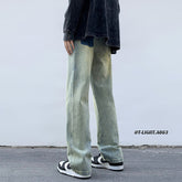 Men Jeans Gradient Jeans Straight-Leg Pants Casual Trousers